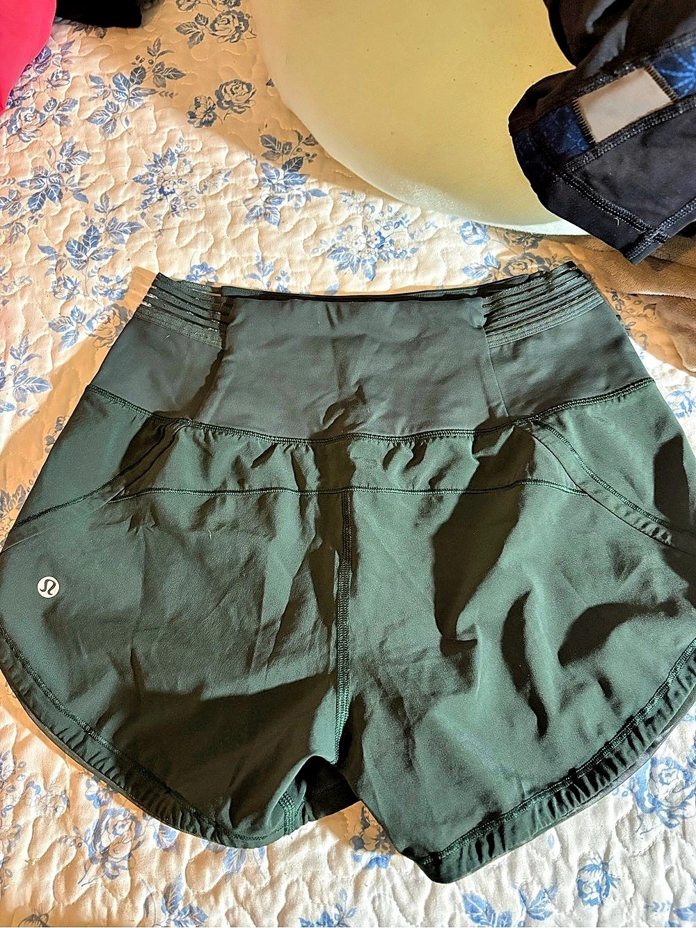 Lululemon Track That High-Rise Lined Short 3" Athletic Shorts Green